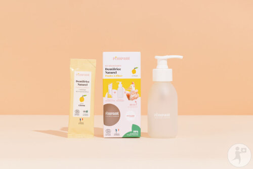 Pimpant Entdeckerset Zahnpasta Zitrone Pulver Zum Verdünnen 8g + 1 Wiederbefüllbare Flasche-2