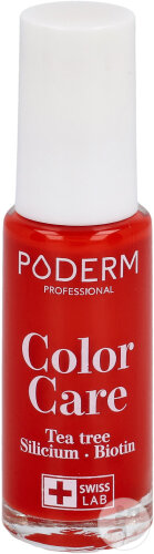 Poderm Color Care Nagellack 363 Kraftvolles Rot 8ml