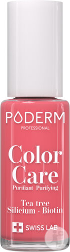 Poderm Nagellack Color Care Tea Tree Reinigt Gelbe Und Beschädigte Nägel 273 Korallenrosa 8ml
