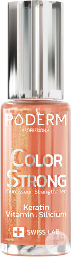 Poderm Nagellack Color Strong Nagelhärter Für Brüchige Nägel 915 Sunkissed 8ml