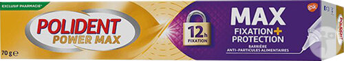 Polident Power Max Fixation + Schutz Für Prothesen Tube 70g