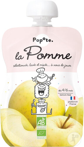 Popote Quetschie Apfel Ab 4/6 Monaten Bio 120g