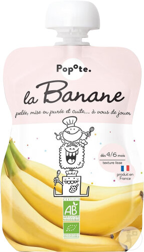 Popote Quetschie Banane Ab 4/6 Monaten Bio 120g