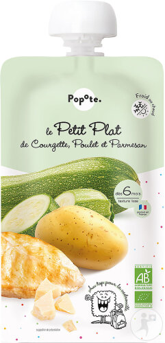 Popote Das Kleine Gericht Zucchini Huhn Parmesan Bio 180g