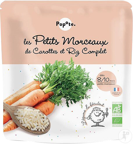 Popote Kleine Karottenstücke Und Vollkornreis Bio Ab 8/10 Monaten 190g