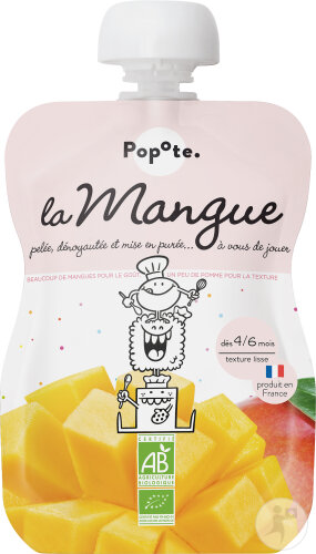 Popote Quetschie Mango Ab 4/6 Monaten Bio 120g