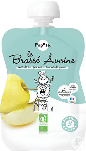 Popote Quetschie Haferjoghurt-Apfel Bio Ab 6 Monaten 100g