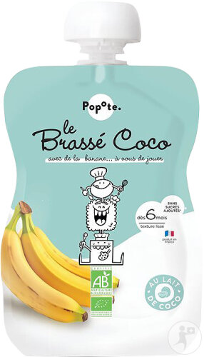 Popote Quetschie Kokosmilch-Banane Bio Ab 6 Monaten 100g
