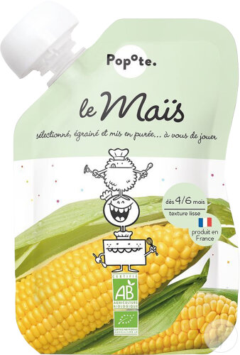 Popote Quetschie Mais Bio Ab 4/6 Monaten 120g