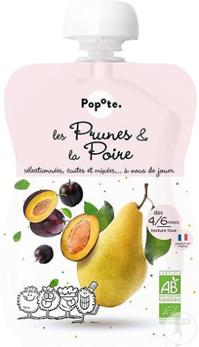 Popote Quetschbeutel Pflaumen Birne 120g