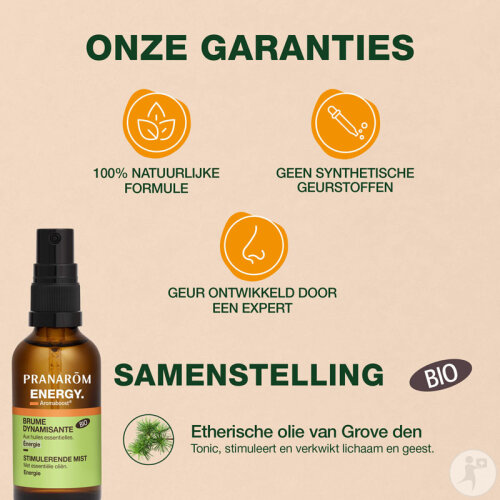 Pranarôm Aromaboost Energy Stimulerende Mist Bio Spray 50ml-2