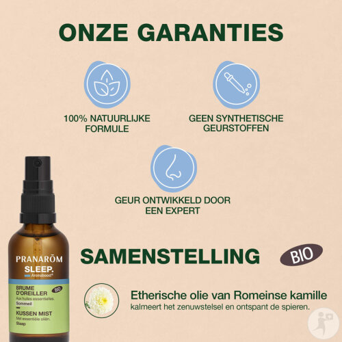 Pranarôm Aromaboost Sleep Kissennebel Bio Spray 50ml