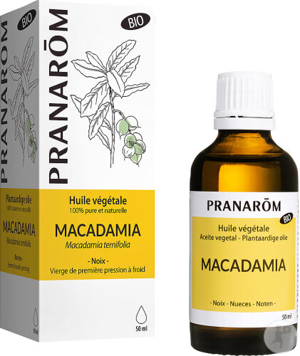 Pranarôm Bio Macadamia Pflanzliches Öl 50ml