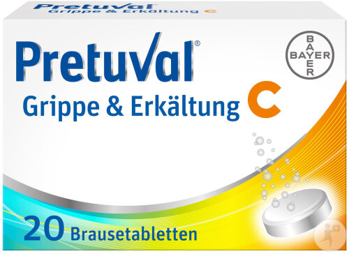 Pretuval Grippe Und Erkältung C 20 Brausetabletten