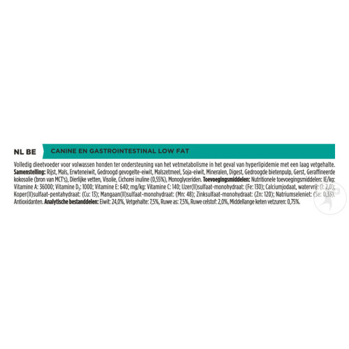 Pro Plan Veterinary Diet Dog Trocken Adult Gastrointestinal Low Fat 3,5kg-6