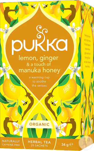 Pukka Bio Zitrone Ingwer & Ein Hauch Manuka-Honig 20 Beutel