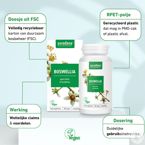 Purasana Boswellia Weihrauch Extrakt 150mg 100 Kapseln-4