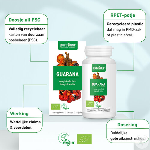 Purasana Guarana Bio 120 Kapseln-4