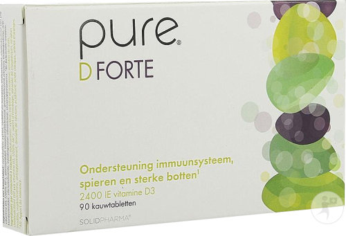Pure D Forte Vitamin D 2400 IE Starke Knochen Und Immunität 90 Kautabletten