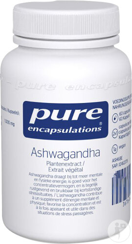 Pure Encapsulations Ashwagandha Pflanzen-Extrakt 60 Kapseln