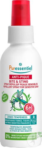 Puressentiel Anti-Stich Abwehrend Spray Empfindliche Haut 100ml