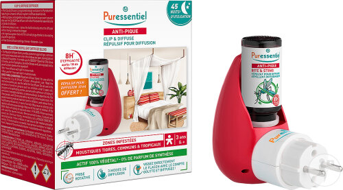 Puressentiel Anti-Stich Duo Clip&Diffuse + Zitronella-Komplex