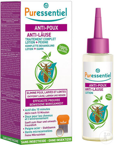 Puressentiel Anti-Läuse Lotion Komplette Behandlung Flakon 100ml + Kamm 1 Stück