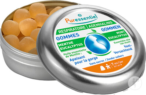 Puressentiel Atemwege Gummis Minze Eucalyptus 24 Gummis