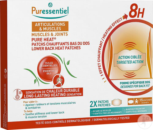 Puressentiel Gelenk Und Muskel Wärmende Pflaster Mit 14 Ätherischen Ölen 2 Stück