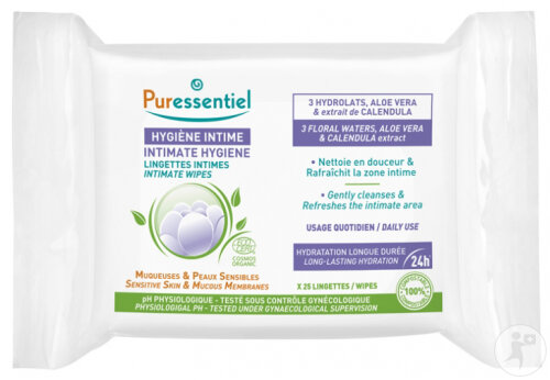 Puressentiel Intimhygiene Tücher Empfindliche Haut Bio 25 Stück