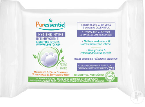 Puressentiel Intimhygiene Tücher Empfindliche Haut 25 Stück
