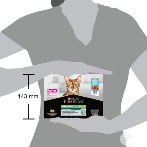 Pro Plan Sterilised Nassfutter Für Sterilisierte Erwachsene Katzen Terrine Mit Kabeljau 10x75g-3