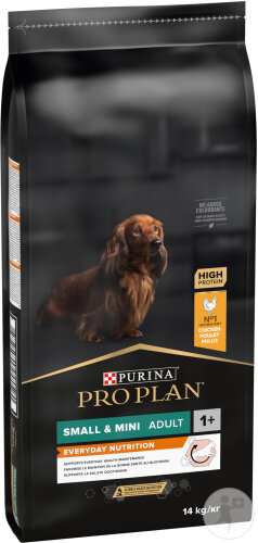 Pro Plan Everyday Nutrition Tägliche Ernährung Trockenfutter Erwachsene Hunde Small & Mini Huhn 14kg