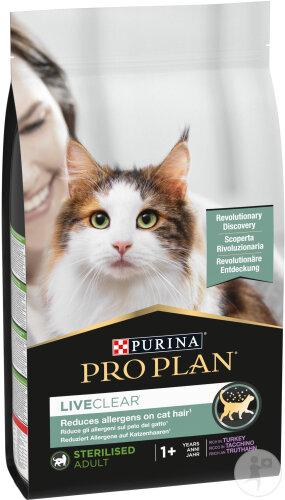Pro Plan Liveclear Tegen Allergenen Trockenfutter Sterilisierte Erwachsene Katzen Truthahn 1,4kg