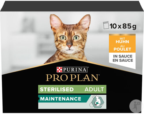 Pro Plan Sterilised Nassfutter Für Sterilisierte Erwachsene Katzen Huhn 10x85g