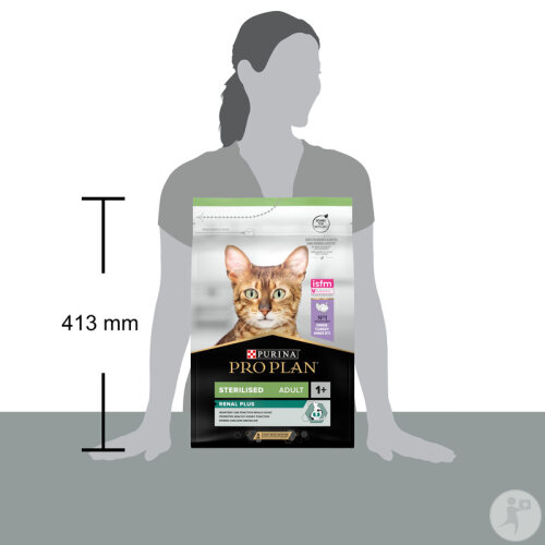 Pro Plan Renal Plus Gesunde Nieren Trockenfutter Für Sterilisierte Erwachsene Katzen Truthahn 3kg-3