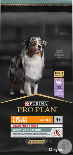 Pro Plan Sensitive Digestion Verdauungsgesundheit Trockenfutter Erwachsene Hunde M&L Truthahn 12kg