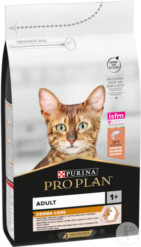 Pro Plan Derma Care Gesunde Haut Und Glänzendes Fell Trockenfutter Erwachsene Katzen Lachs 1,5kg