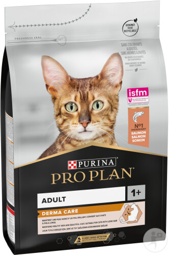 Pro Plan Derma Care Gesunde Haut Und Glänzendes Fell Trockenfutter Erwachsene Katzen Lachs 3kg