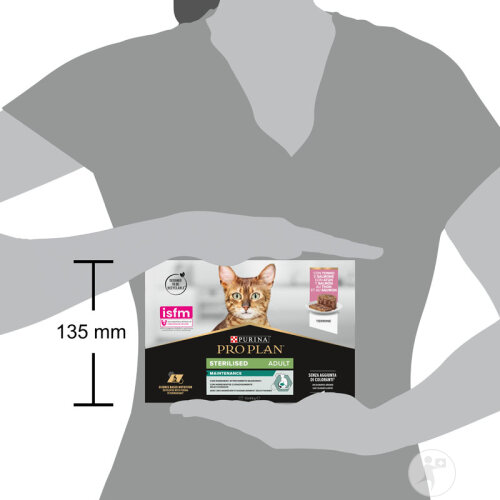 Pro Plan Sterilised Nassfutter Für Sterilisierte Erwachsene Katzen Lachs Und Thunfisch 12x85g-4