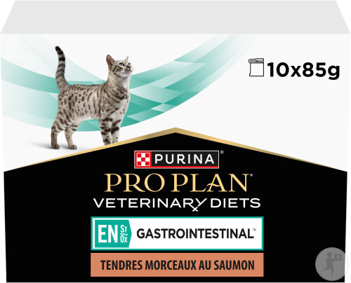 Pro Plan Veterinary Diets EN Gastrointestinal Nassfutter Für Katzen Lachs In Sauce 10x85g