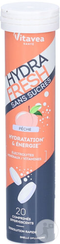 Vitavea Hydrafresh Pfirsich 20 Brausetabletten