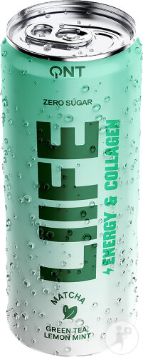 QNT Liife Energy Kollagen Matcha Grüner Tee Zitrone-Minze 250ml