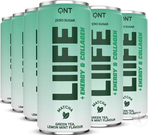 QNT Liife Energy Kollagen Matcha Grüner Tee Zitrone-Minze 12x250ml