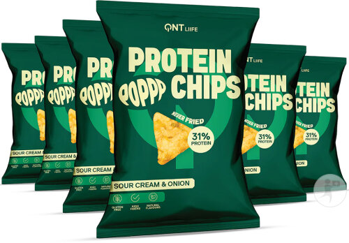 QNT Liife Protein Chips Sour Cream & Onion 12x50g