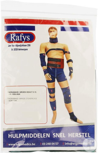 Rafys Thera-Band 5m Schwer Grün 1 Stück (2093)