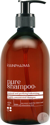 RainPharma Pure Shampoo Für Fettiges Haar Und Volumen Pumpflasche 500ml