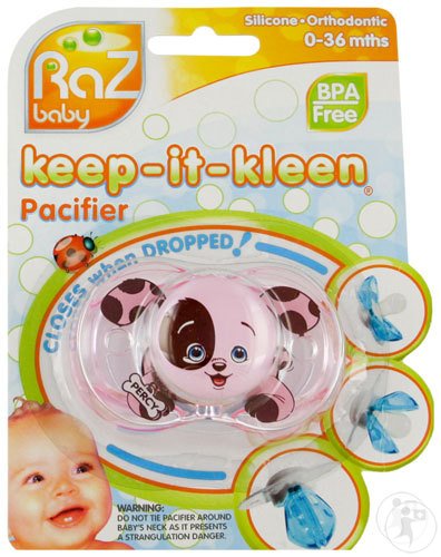 Raz Baby Keep-It-Kleen Schnuller Pink Puppy 0-36 Monate 1 Stück