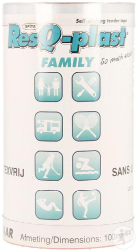 Resq-Plast Family Selbstklebendes Klebeband 4,5m x 100mm Orange 1 Stück