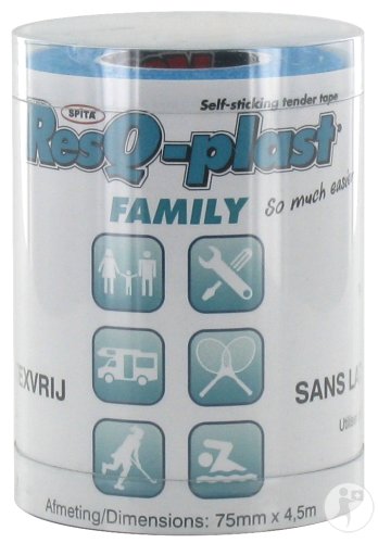 Resq-Plast Family Selbstklebendes Zartes Klebeband 4,5m x 75mm Türkis 1 Stück